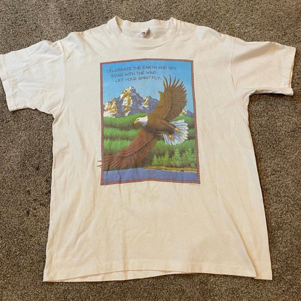 Vintage Human-I-tees eagle T-shirt
